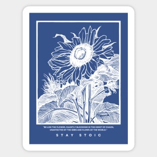 White Sunflower Sticker